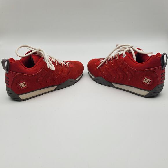 DC Women’s Dash Skate Shoes Red Suede Size 7 - Picture 8 of 10